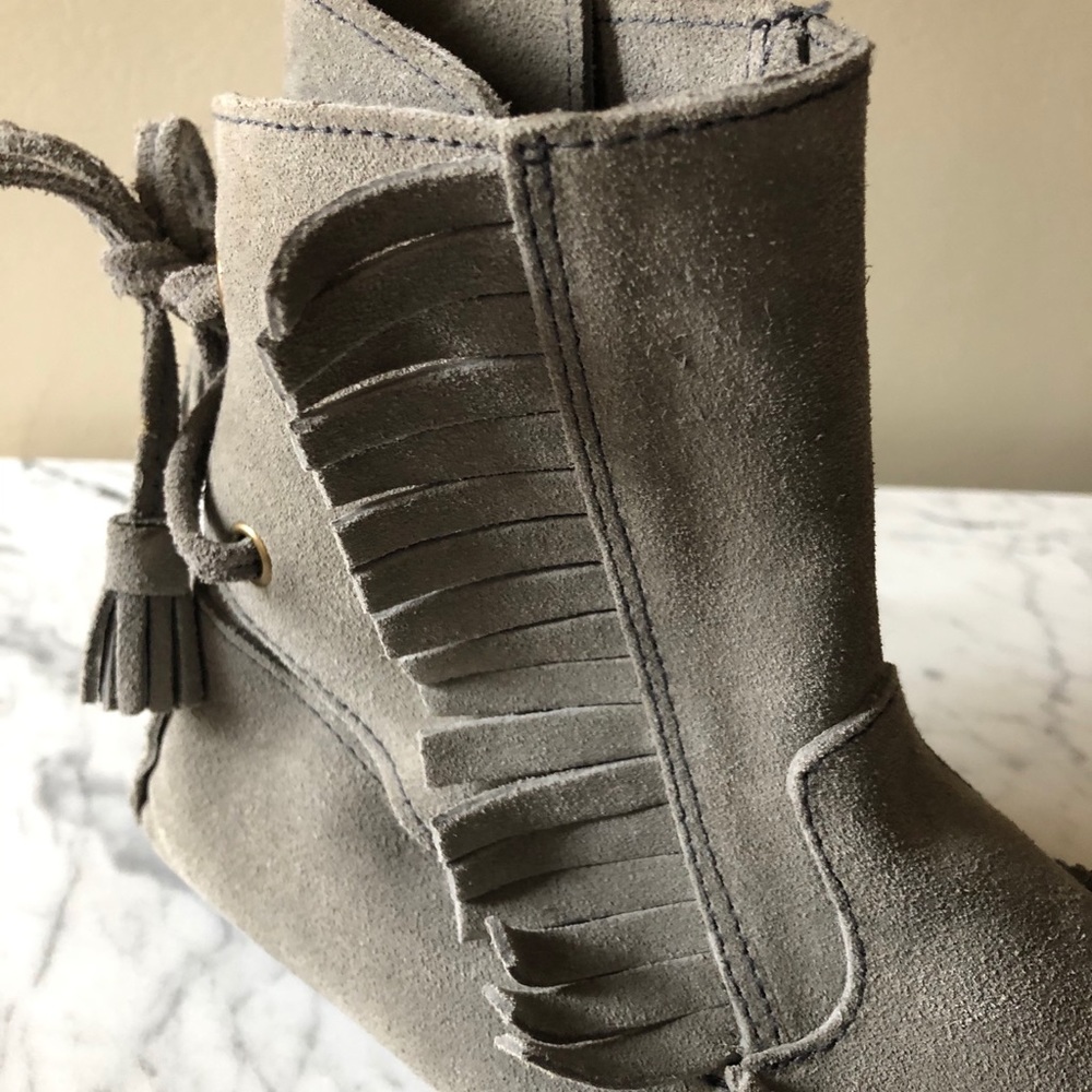J Crew Suede Moccasin Ankle Boots